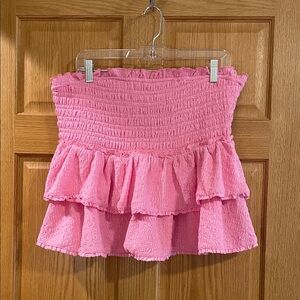 Vici Pink Ruffled Women's Top